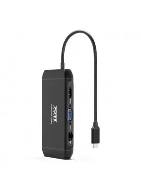 Port Designs 901913 hub & concentrateur USB 2.0 Type-C 5000 Mbit/s Noir - Station d'accueil pour portable - visuel 2