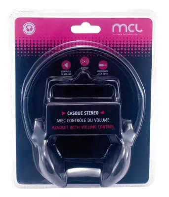 MCL CSQ-HEAD/N écouteur/casque Écouteurs Avec fil Arceau Musique Noir - Casque Micro - visuel 2