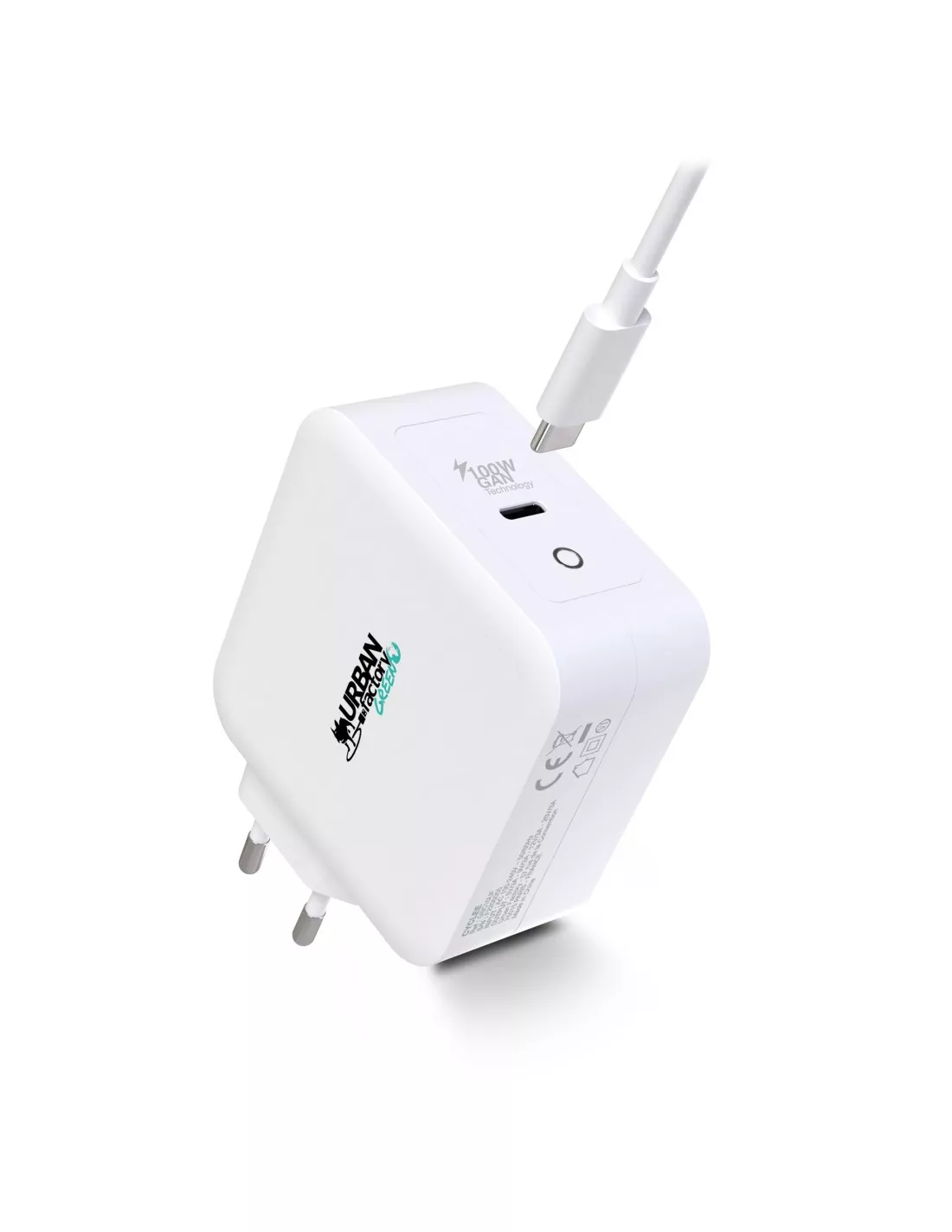 Achat URBAN FACTORY Chargeur secteur GaN USB-C Eco 100W au meilleur prix