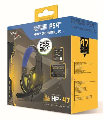 Steelplay HP47 Casque Avec fil Arceau Jouer Noir, Jaune - Casque Micro - visuel 3