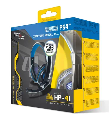 Steelplay HP41 Casque Avec fil Arceau Jouer Noir, Bleu - Casque Micro - visuel 5