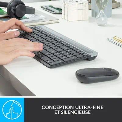 Logitech 920-009190 clavier Souris incluse Universel RF sans Logitech - visuel 1 - hello RSE - COMPLÉTEZ VOTRE CONFIGURATION AUDIO ET VIDÉO