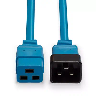 LINDY 1m IEC C19 to C20 Extension Cable Blue - Lindy - Câble divers - visuel 4