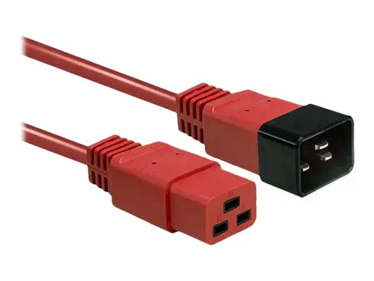 LINDY 1m IEC C19 to C20 Extension Cable Red - Lindy - Câble divers - visuel 3