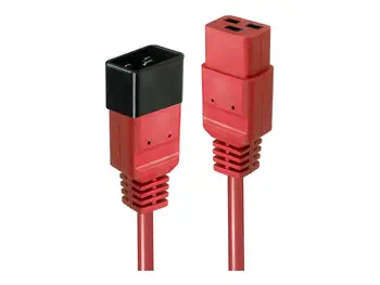 LINDY 3m IEC C19 to IEC C20 extension Red livraison gratuite