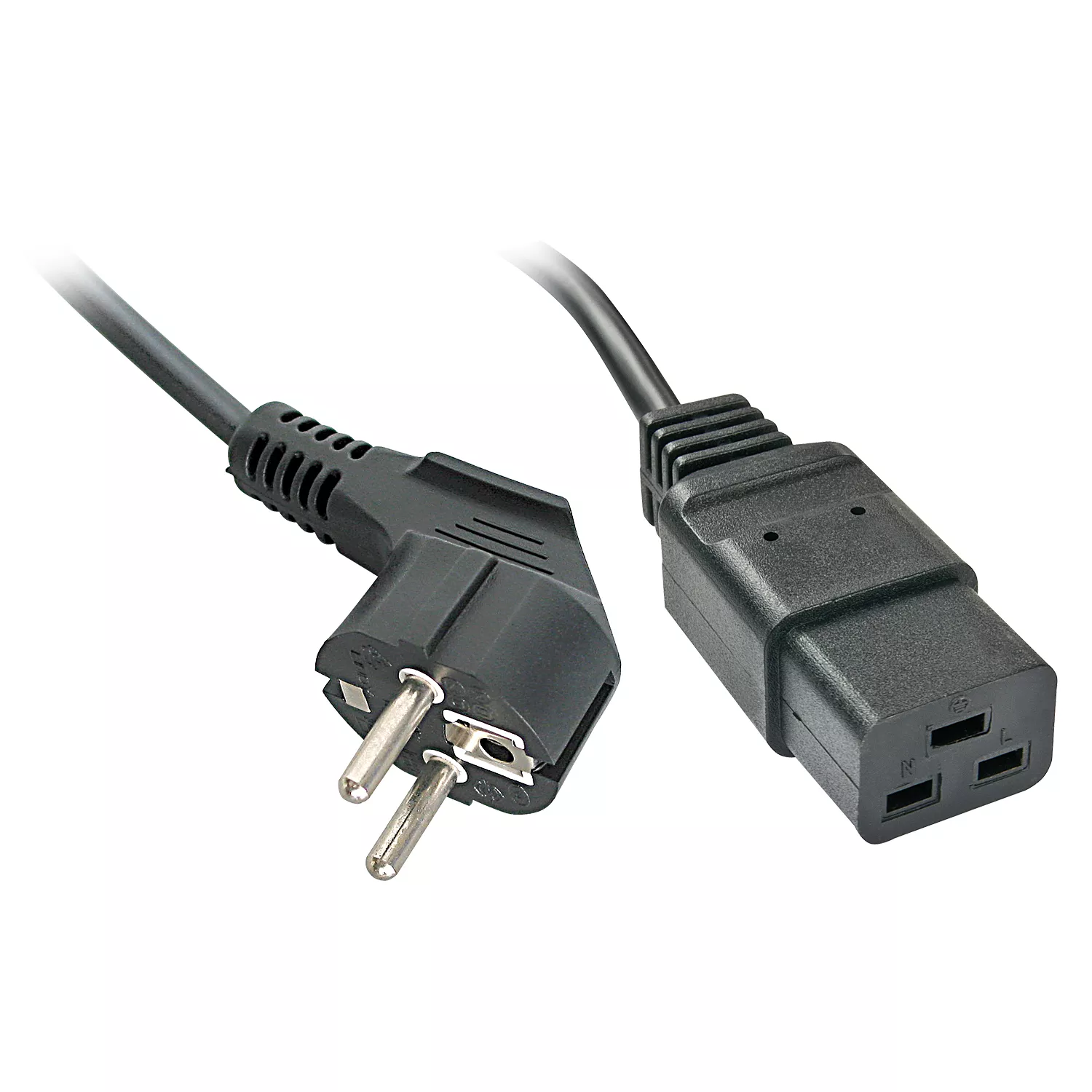 Revendeur officiel LINDY Schuko to IEC C19 Mains Cable 2m for IEC cold device