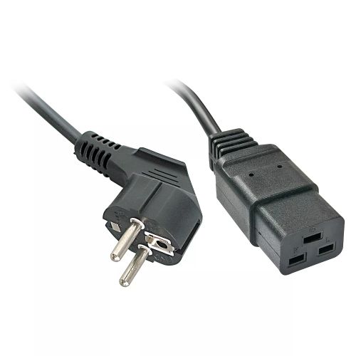 Vente LINDY Schuko to IEC C19 Mains Cable 2m for IEC cold device au meilleur prix
