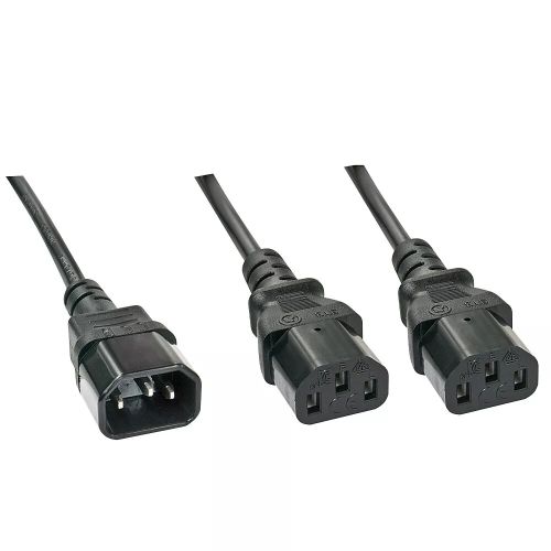 Achat LINDY 1m IEC C14 an 2x IEC C13 Mains Cable - 4002888303637