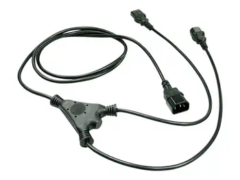 LINDY 1m IEC C14 an 2x IEC C13 Mains Cable garantie