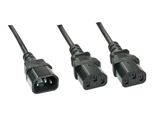 LINDY 1m IEC C14 an 2x IEC C13 Mains Cable - Lindy - Câble divers - visuel 2