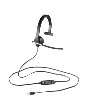 Vente LOGITECH USB Headset Mono H650e Headset on-ear wired Logitech au meilleur prix - visuel 2