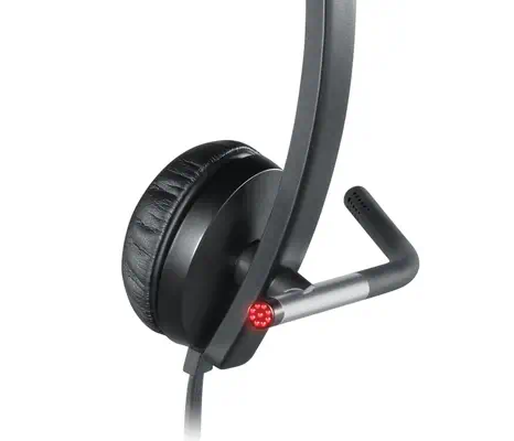 Logitech 981-000514 casque Avec fil Arceau Bureau/Centre d'appels USB Type-A Noir, Argent - Casque Micro - visuel 4