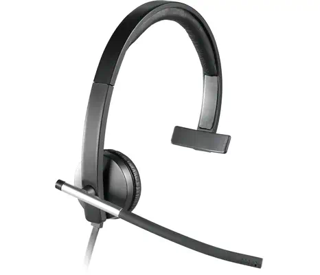 Logitech 981-000514 casque Avec fil Arceau Bureau/Centre d'appels USB Type-A Noir, Argent - Casque Micro - visuel 1