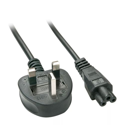 Revendeur officiel LINDY 2m UK Mains Plug to IEC C5