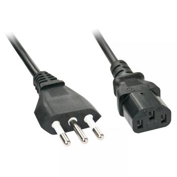 Revendeur officiel Câble divers LINDY 2m IEC mains Cable italy Italian mains plug -IEC320 C13