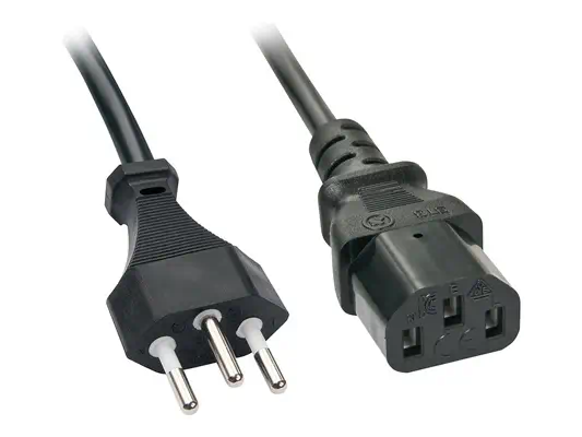 LINDY IEC-Mains lead 2m Swiss Plug to IEC C13 - Lindy - Câble divers - visuel 2
