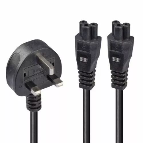 Vente Câble divers LINDY 2.5m UK 3 Pin to 2x C5 Y Cable