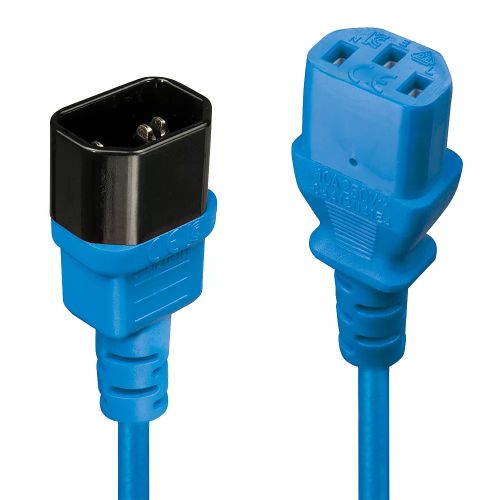 Vente Câble divers LINDY 0.5m IEC Extension Lead Blue
