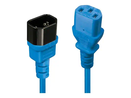 LINDY 0.5m IEC Extension Lead Blue - Lindy - Câble divers - visuel 1