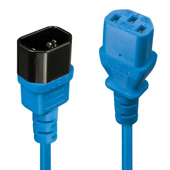 LINDY 1m IEC Extension Lead Blue avantages