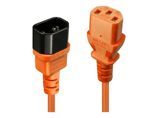 LINDY 1m IEC Extension Lead. Orange - Lindy - Câble divers - visuel 2