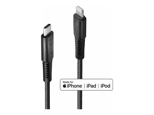 LINDY 1m reinforced USB Type C to Lightning charging Cable - Lindy - Câble USB - visuel 2