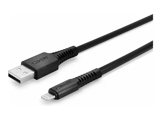 LINDY 0.5m USB to Lightning Cable black Charge and sync - Lindy - Câble USB - visuel 2