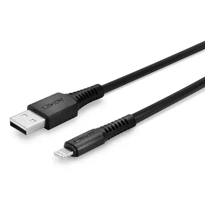LINDY 2m USB to Lightning Cable black Charge and sync - Lindy - Câble USB - visuel 5