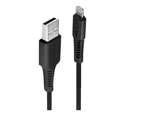 LINDY 2m USB to Lightning Cable black Charge and sync - Lindy - Câble USB - visuel 3