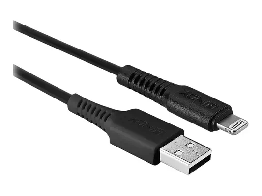 LINDY 3m USB to Lightning Cable black Charge and sync - Lindy - Câble USB - visuel 2