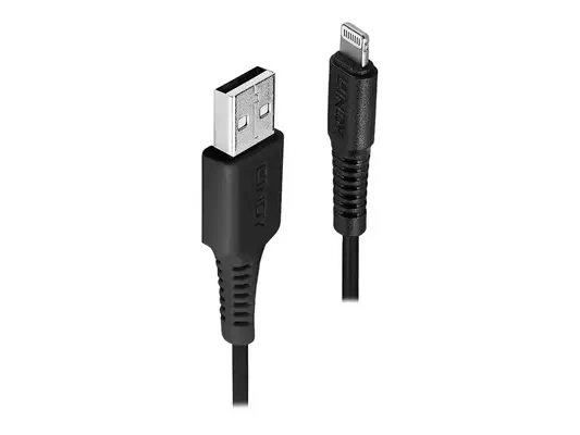 LINDY 3m USB to Lightning Cable black Charge and sync - Lindy - Câble USB - visuel 4