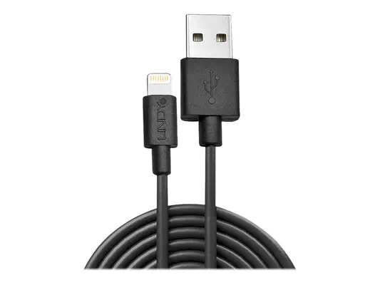 LINDY 3m USB to Lightning Cable black Charge and sync - Lindy - Câble USB - visuel 1