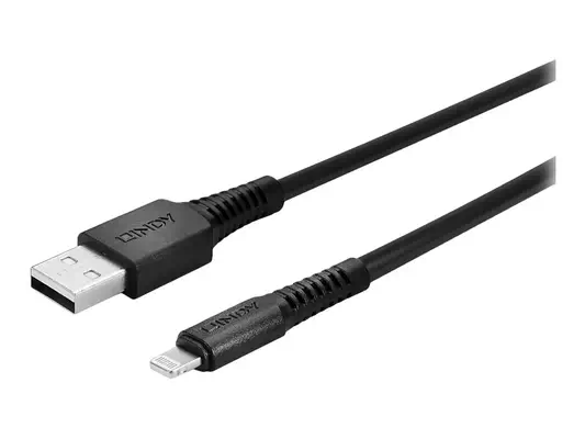 LINDY 3m USB to Lightning Cable black Charge and sync - Lindy - Câble USB - visuel 3