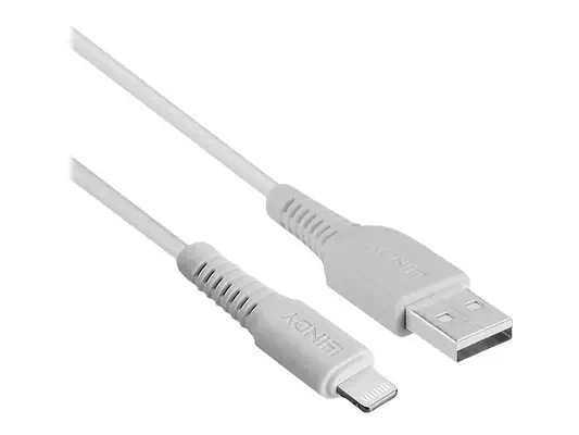 LINDY 3m USB to Lightning Cable white Charge and sync - Lindy - Câble USB - visuel 2