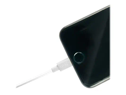 LINDY 3m USB to Lightning Cable white Charge and sync - Lindy - Câble USB - visuel 1