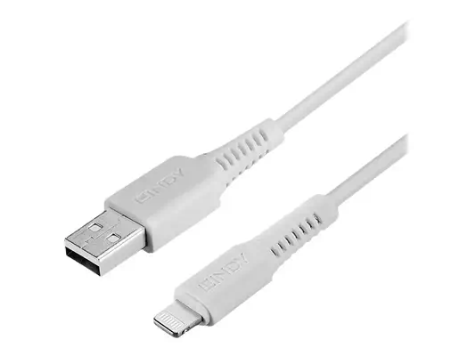 LINDY 3m USB to Lightning Cable white Charge and sync - Lindy - Câble USB - visuel 4