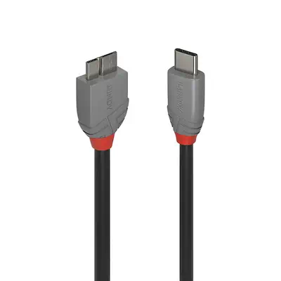 LINDY 0.5m USB 3.2 Type C to Micro-B Cable Anthra Line - Lindy - Câble USB - visuel 1
