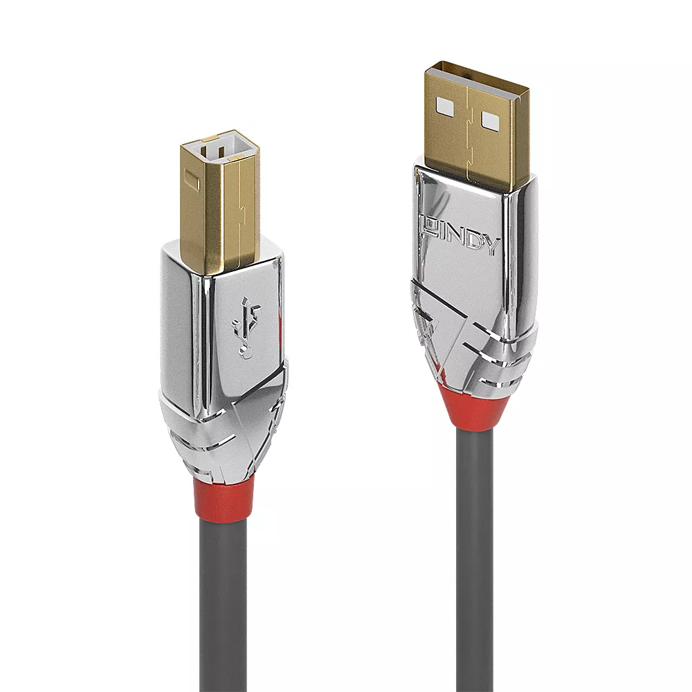 Revendeur officiel LINDY 0.5m USB 2.0 Type A/B Cable Cromo Line 480Mbit/s