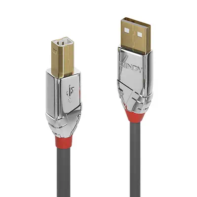 LINDY 3m USB 2.0 Type A/B Cable Cromo Line 480Mbit/s - Lindy - Câble USB - visuel 1