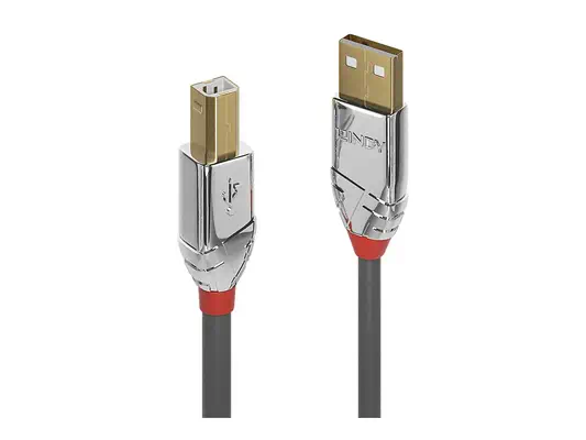 LINDY 7.5m USB 2.0 Type A/B Cable Cromo Line 480Mbit/s - Lindy - Câble USB - visuel 1