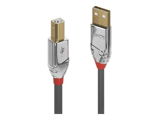 LINDY 7.5m USB 2.0 Type A/B Cable Cromo Line 480Mbit/s - Lindy - Câble USB - visuel 2