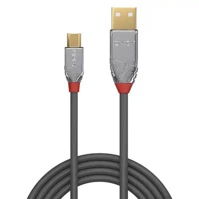 Vente LINDY 0.5m USB 2.0 Type A/Micro-B Cable Cromo Lindy au meilleur prix - visuel 2