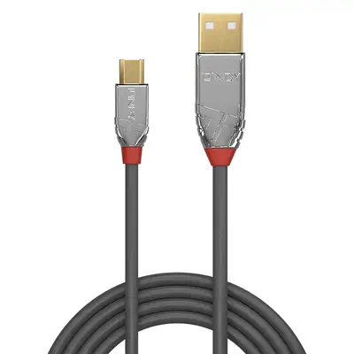 LINDY 1m USB 2.0 Type A/Micro-B Cable Cromo Line - Lindy - Câble USB - visuel 2