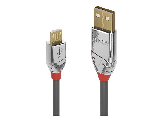 LINDY 3m USB 2.0 Type A/Micro-B Cable Cromo Line - Lindy - Câble USB - visuel 2