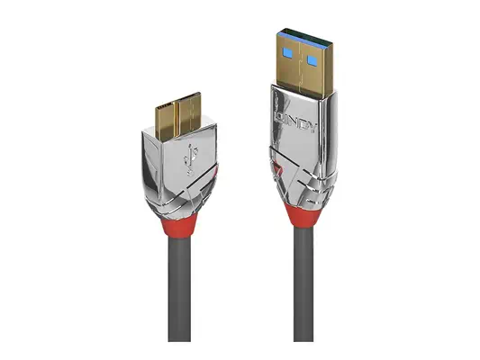 LINDY 1m USB 3.0 Type A/Micro-B Cable Cromo Line 5Gbit/s - Lindy - Câble USB - visuel 2