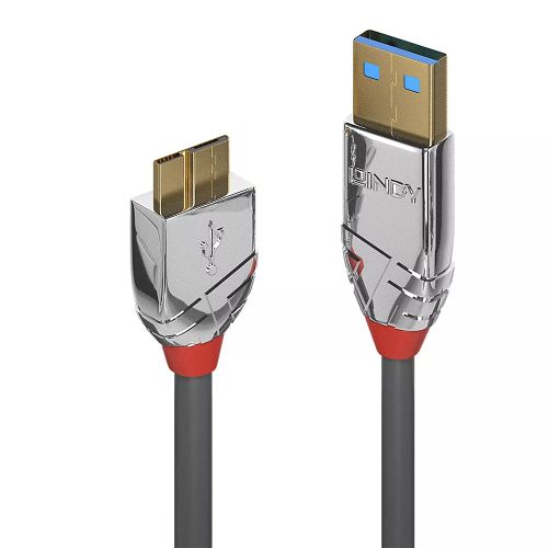 Vente Câble USB LINDY 1m USB 3.0 Type A/Micro-B Cable Cromo Line 5Gbit/s sur hello RSE