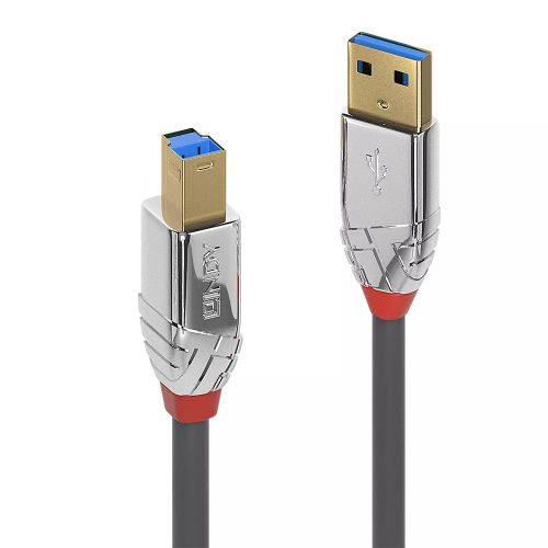Revendeur officiel Câble USB LINDY 0.5m USB 3.0 Type A/B Cable Cromo Line 5Gbit/s