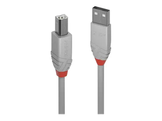 LINDY 3m USB 2.0 Type A to B Cable Anthra Line USB Type - Lindy - Câble USB - visuel 1