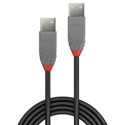LINDY 0.2m USB 2.0 Type A Cable Anthra Line USB Type A - Lindy - Câble USB - visuel 2