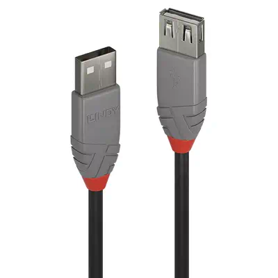 LINDY Rallonge USB 2.0 type A Anthra Line 0.2m - Lindy - Câble USB - visuel 1